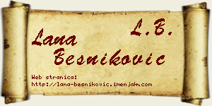 Lana Besniković vizit kartica